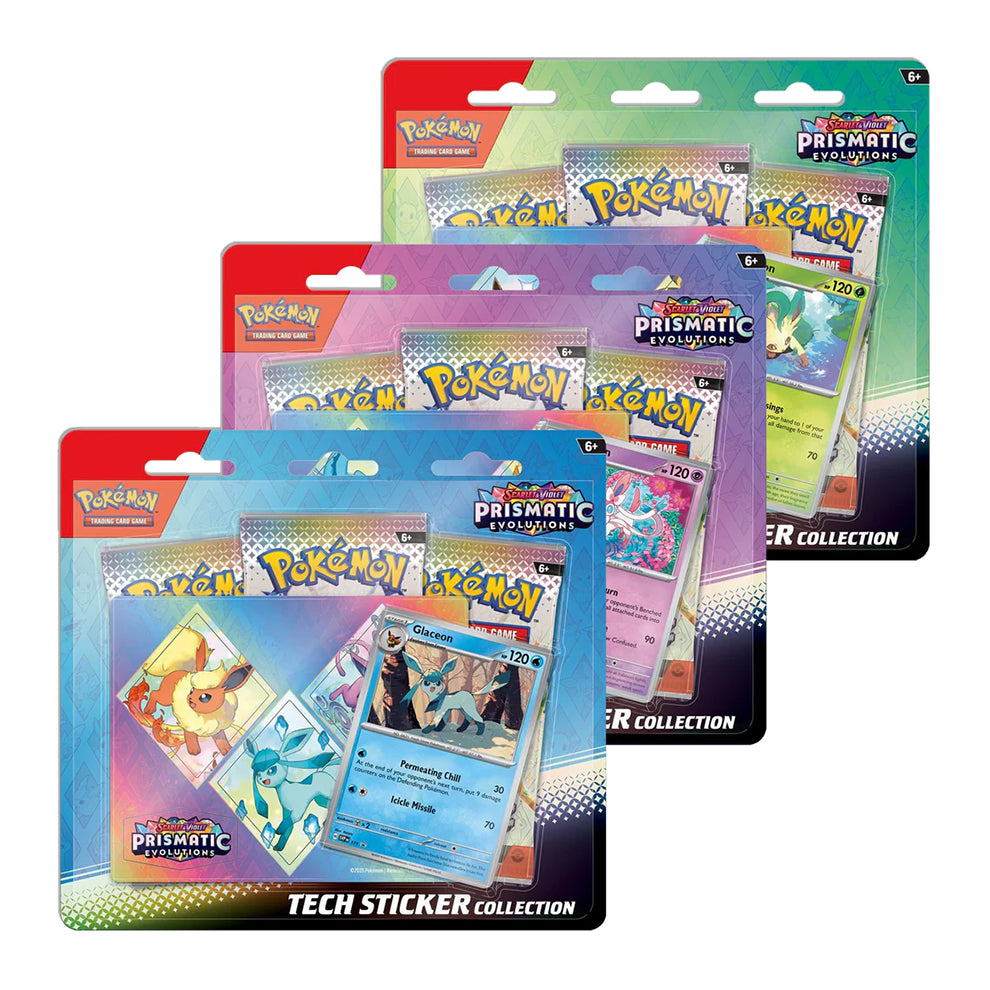 Pokémon Prismatic Evolutions Tech Sticker Collection