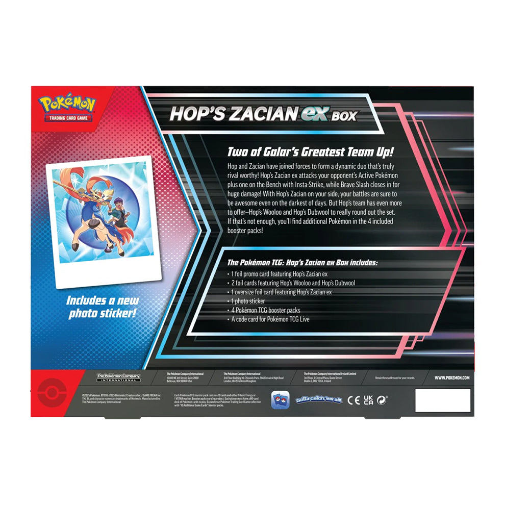 Pokémon Hop's Zacian EX Box